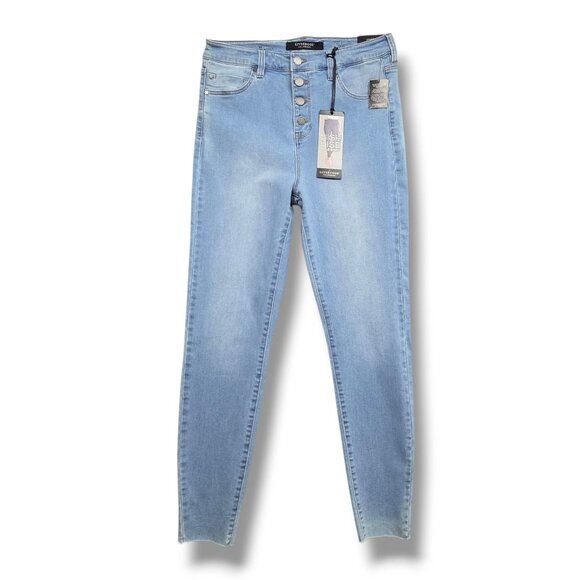 Liverpool High Rise Ankle Jeans Womens 10 Fray Hem High Rise Button Fly - Picture 1 of 12